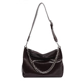 Chain Women Large Capacity Tote Bag PU Leather Handbags
