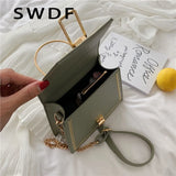 Metal Handle Crossbody Bag High Quality Clutch Female Shoulder Bag