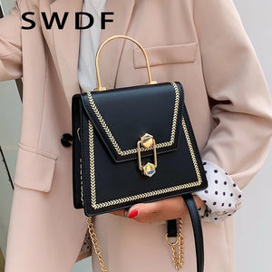 Metal Handle Crossbody Bag High Quality Clutch Female Shoulder Bag