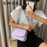 Solid Flap Shoulder Bag Crossbody Bag Handbags for Women