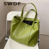 Soft Tote Shoulder Bags For Women Summer Solid