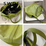 Soft Tote Shoulder Bags For Women Summer Solid