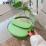 Small Saddle Shoulder Crossbody Bag Short Handle Ladies Handbags