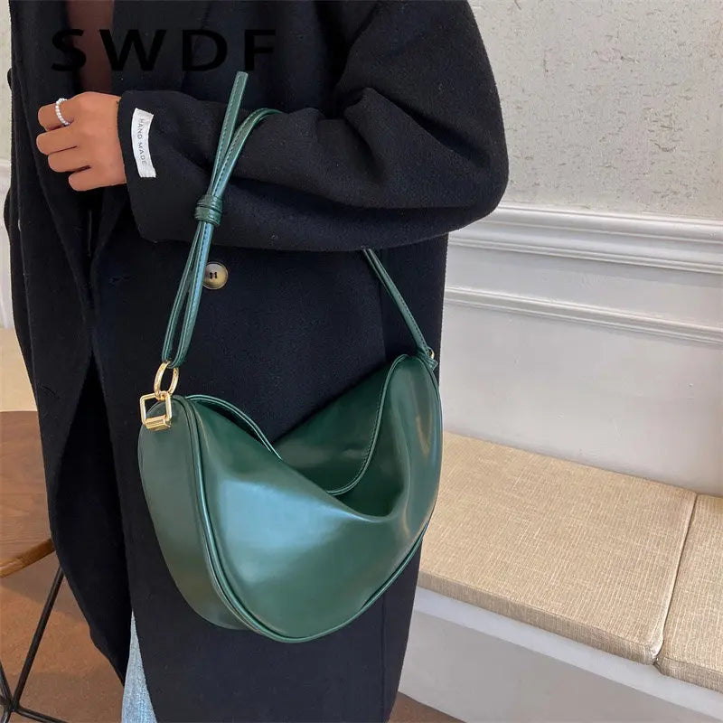 Small Vintage Saddle Bag PU Leather Crossbody Lock Flap Purse Women
