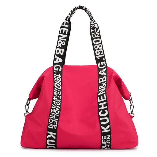 Nylon Shoulder Bag Women Letter Handbag Waterproof Travel Crossbody Lady Tote
