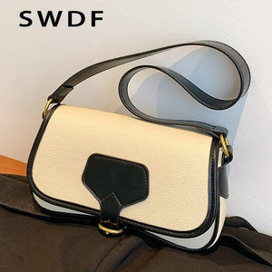 Panelled Pattern Shoulder Bags for Women Crossbody Bag Flap Handbags