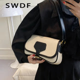 Panelled Pattern Shoulder Bags for Women Crossbody Bag Flap Handbags