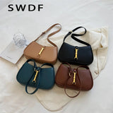Women's PU Leather Shoulder Bag Zipper Crossbody Purse