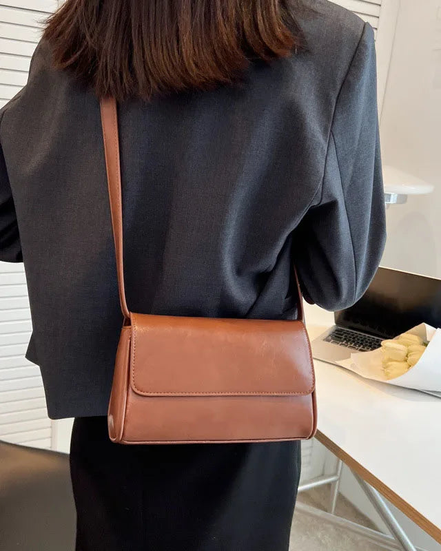 Small Flap Shoulder Bag for Women Underarm Crossbody Handbag