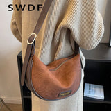 Small Suede Crossbody Sling Bags Women Winter Handbag