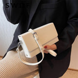 Women's Solid Flap Crossbody Shoulder Bag