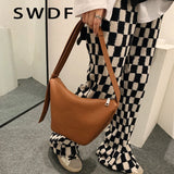 Retro Shoulder Bag Small Bucket Crossbody Bag Winter Style
