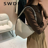 Retro Shoulder Bag Small Bucket Crossbody Bag Winter Style