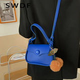 Solid Pu Leather Shoulder Bag Crossbody Bags Female Ladies Messenger Crossbody