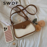 Solid Pu Leather Shoulder Bag Crossbody Bags Female Ladies Messenger Crossbody