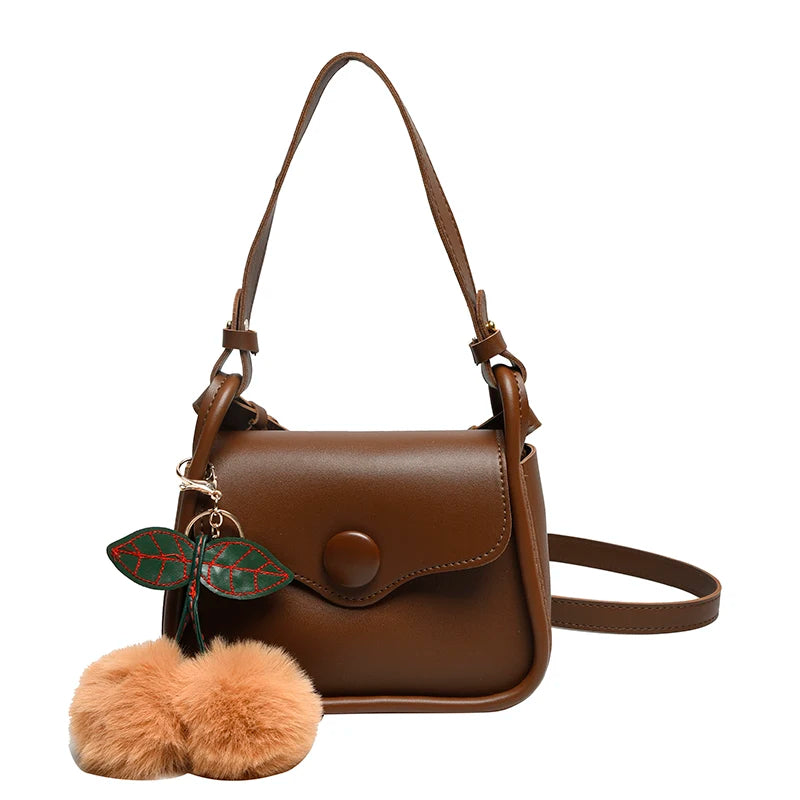 Solid Pu Leather Shoulder Bag Crossbody Bags Female Ladies Messenger Crossbody