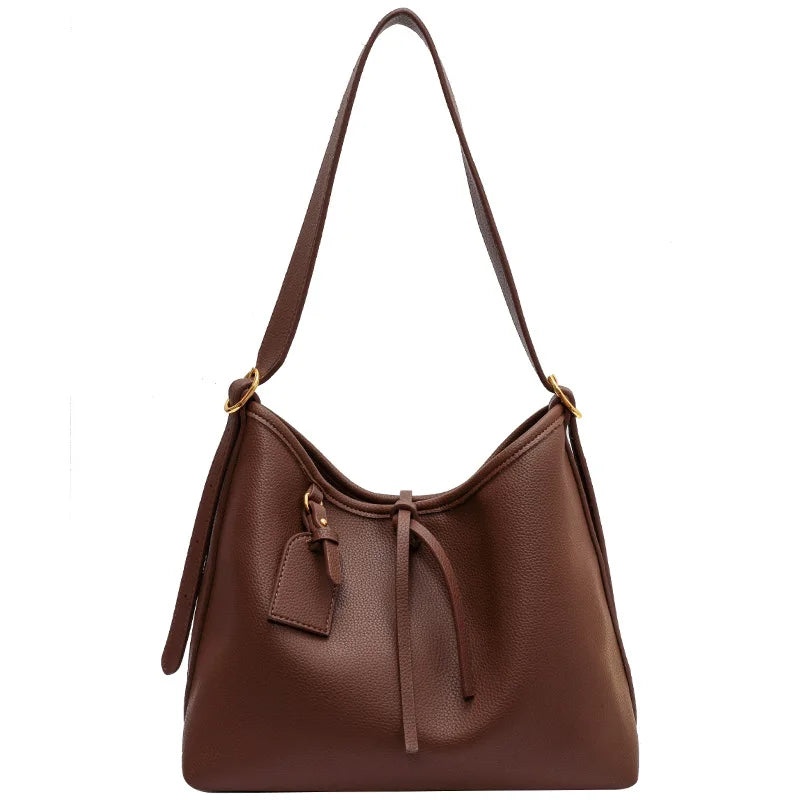 Vintage Women's Tote Bag Soft PU Leather Shoulder Bags Large Capacity