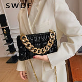 Chain Crossbody Shoulder Bag Soft PU Leather Winter Handbags Sac A Main