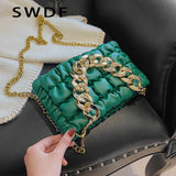 Chain Crossbody Shoulder Bag Soft PU Leather Winter Handbags Sac A Main