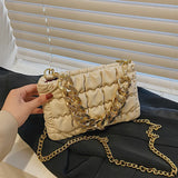 Chain Crossbody Shoulder Bag Soft PU Leather Winter Handbags Sac A Main