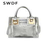 Transparent Jelly Bags for Women Square Handbag PVC Leather Crossbody Bag