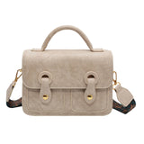 Vintage Square Crossbody Bag Women's Handbag PU Leather Tote
