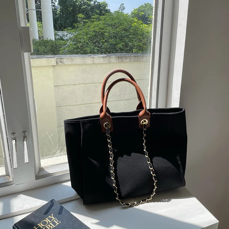 Women Canvas Shoulder Bags Ladies Tote Bags Casual Handbags