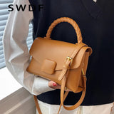 SWDF Women Handbags Rope Handle Ladies Shoulder Crossbody Totes