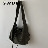 Women Bandage Crossbody Bag Canvas Shoulder Bag Multi-purpose Messenger Bag