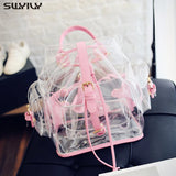 Pink PVC Transparent Jelly Backpack for Girls