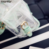 Pink PVC Transparent Jelly Backpack for Girls
