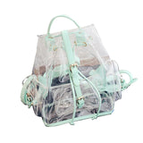 Pink PVC Transparent Jelly Backpack for Girls