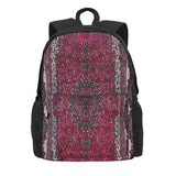 Saber Meshed Persian Carpet Print Backpack Zipper Close