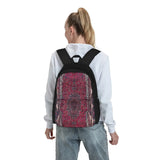Saber Meshed Persian Carpet Print Backpack Zipper Close