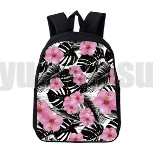 Hawaii Style 3D Backpack 12/16 Inch for School Girls Women Travel