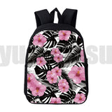 Hawaii Style 3D Backpack 12/16 Inch for School Girls Women Travel