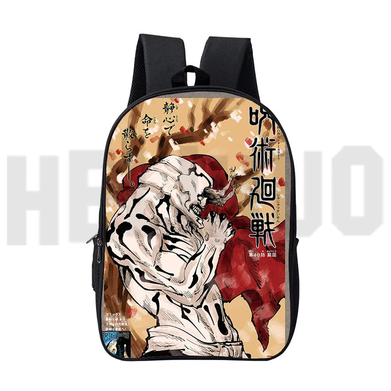 16 Inch Jujutsu Kaisen Backpack 3D School Bag Canvas Women Kids