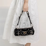 Sac A Main Femme Women's Retro Love Chain Shoulder Bag Handbag