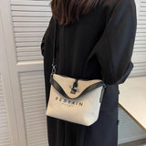 Women's Canvas Shoulder Messenger Bag Letter Printing Casual Handbag
