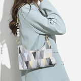 Sac A Main Femme Retro Printing Chain Shoulder Bag Casual PU Square Bag