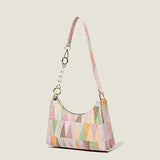 Sac A Main Femme Retro Printing Chain Shoulder Bag Casual PU Square Bag
