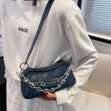Y2K Stylish Retro Chain Messenger Shoulder Bag for Women