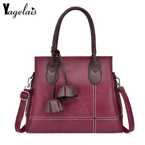 Flower Tassel Crossbody Messenger Bag High Leather Women Handbag