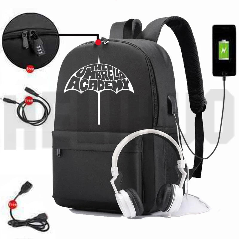 The Umbrella Academy Backpack USB Charging Bag Softback