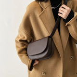 Small PU Leather Crossbody Bag Winter Shoulder Chest Bag