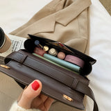 PU Leather Crossbody Bag for Women Winter Shoulder Chest Bag