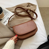 PU Leather Crossbody Bag for Women Winter Shoulder Chest Bag