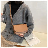 Small PU Leather Crossbody Bag for Women Winter Shoulder Chest Bag