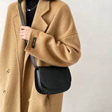 Small PU Leather Crossbody Bag for Women Winter Shoulder Chest Bag