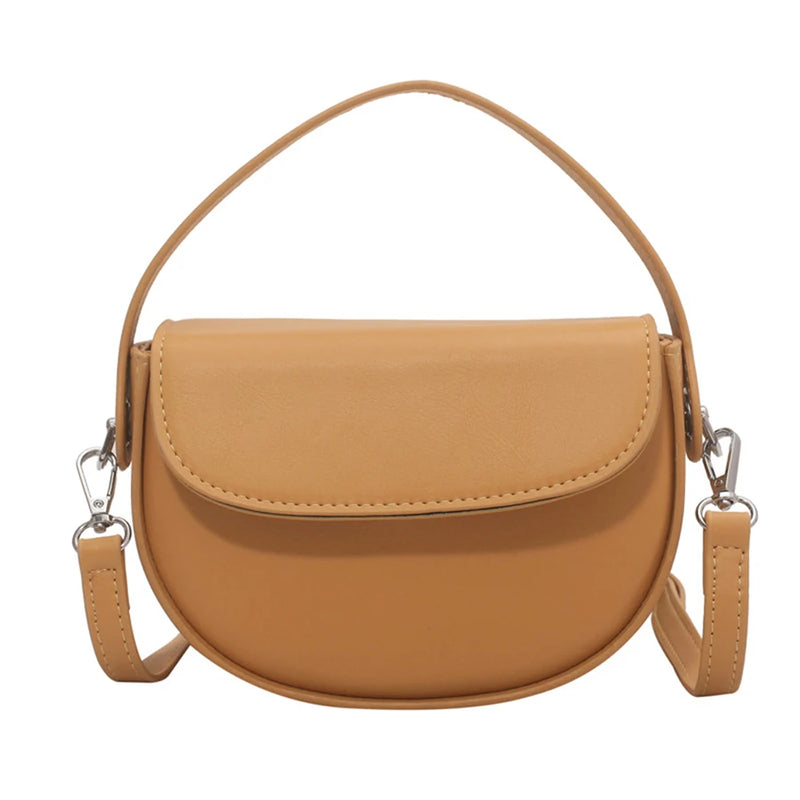 Women's Leather Saddle Bags Crossbody Handbag